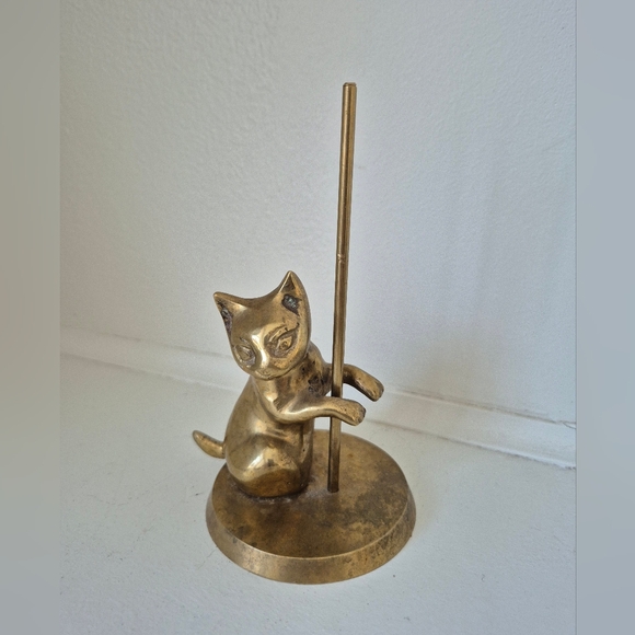 Vintage Other - Brass Cat Decor Vintage